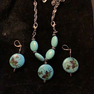 Handmade necklace and earrings